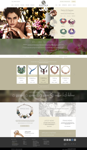 Selena Jewelry Retailer Website 